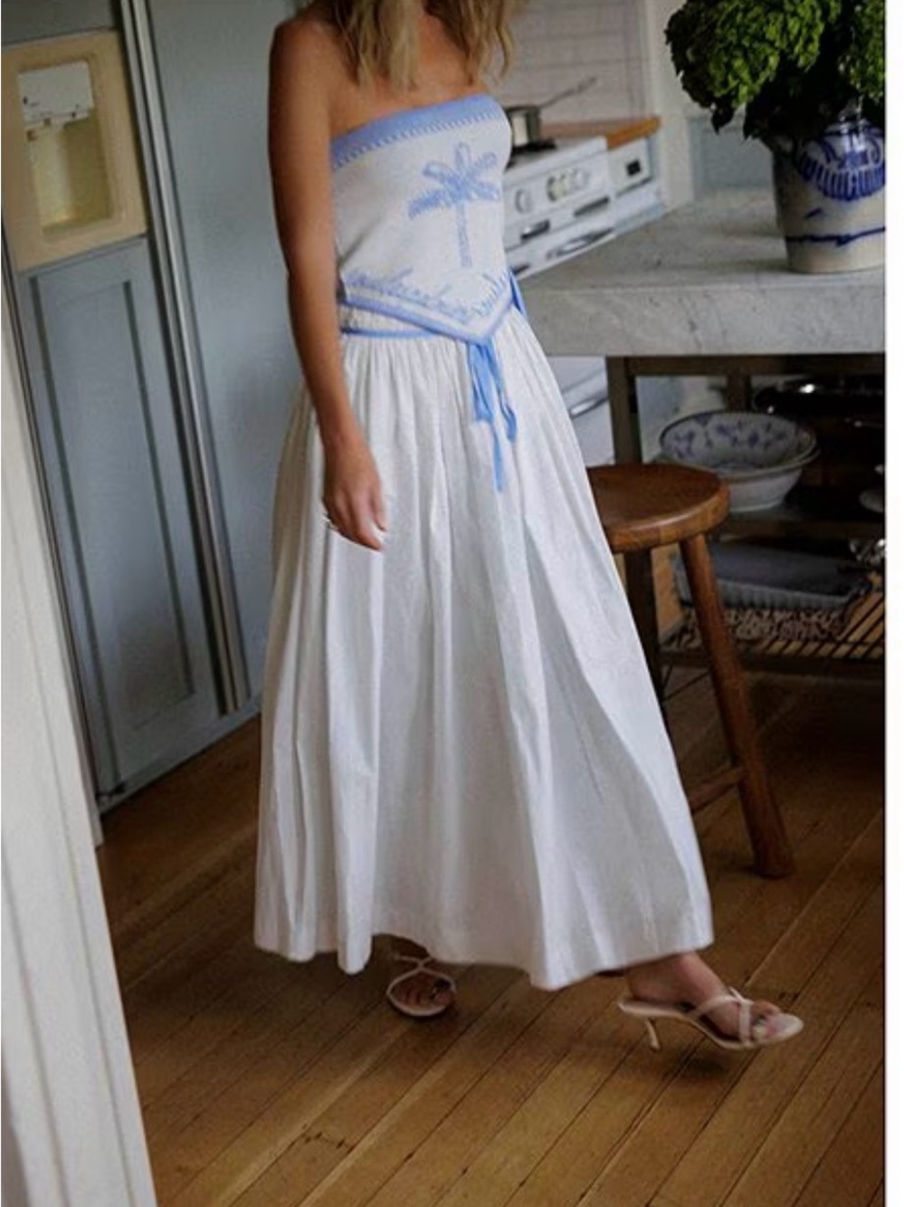 Cyd Morris The Violante Cinched High Rise Maxi Skirt